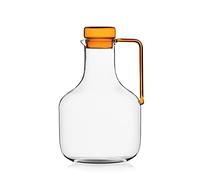 Ichendorf Milano Cruche transparente avec bouchon ambre | Collection Liberta | 185 cl | Verre borosilicate | Fabriqué à la main