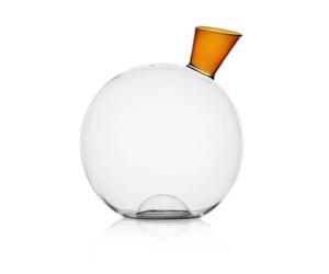 Ichendorf Milano Decanter Transparent et Ambre | Collection Travasi | 190 cl | Verre borosilicate | Fait à la main