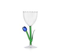 Ichendorf Milano Gobelet optique Tulipe Lilas, collection botanique, 28 cl, verre borosilicate, fait à la main