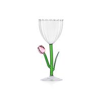 Ichendorf Milano Gobelet optique Tulipe Rose, collection botanique, 28 cl, verre borosilicate, fait à la main