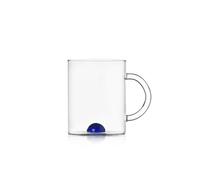 Ichendorf Milano Mug, point bleu, collection lune, 40 cl, verre borosilicaté, fait à la main