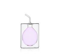 Ichendorf Milano Oliera à Deux Parois Rose | Collection Cylindre Double Paroi | 15 cl | Verre borosilicate | Fait à la main