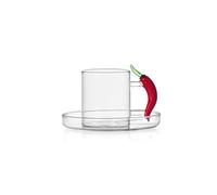 Ichendorf Milano Tasse à café au piment, collection Vegetables, 20 cl, verre borosilicate, fait à la main