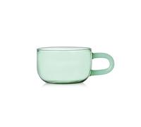 Ichendorf Milano Tasse à thé, collection botanique, vert, 40 cl, verre borosilicate, fait à la main
