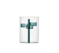Ichendorf Milano Tealight Lot de 3 bougies à pétrole, collection Iris, H15,5 cm, verre borosilicaté, fait à la main
