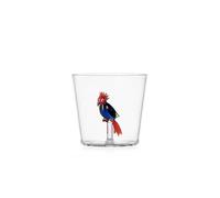 Ichendorf Milano Tumbler Cacatua Rouge et Bleu, Collection Talking Trees, 30 cl, verre borosilicaté, fait à la main