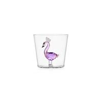 Ichendorf Milano Tumbler Flamant Rose, Collection Animal Farm, 30 cl, verre borosilicaté, fait à la main