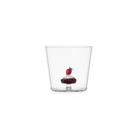 Ichendorf Milano Tumbler Gâteau aux fraises, collection Patisserie, 30 cl, verre borosilicate, fait à la main