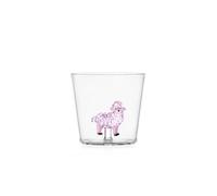 Ichendorf Milano Tumbler Mouton Rose, Collection Animal Farm, 30 cl, verre borosilicaté, fait à la main