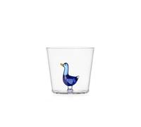 Ichendorf Milano Tumbler Oie bleue, collection Animal Farm, 30 cl, verre borosilicate, fait à la main