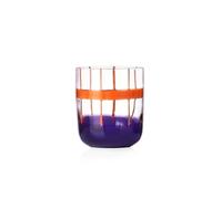 Ichendorf Milano Tumbler, Orange et Lilas, Collection Gesti, 35 cl, Verre soufflé à la bouche, fini à la main