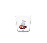 Ichendorf Milano Tumbler Ours et Luge Collection Snow Games, 30 cl, verre borosilicaté, fait à la main
