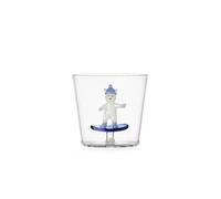 Ichendorf Milano Tumbler Ours et Snowboard, Collection Snow Games, 30 cl, verre borosilicaté, fait à la main