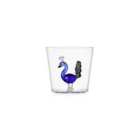 Ichendorf Milano Tumbler Paon Bleu, Collection Animal Farm, 30 cl, Verre borosilicate, fait à la main