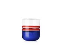 Ichendorf Milano Tumbler, rouge et bleu, collection Gesti, 35 cl, verre soufflé à la bouche, fini à la main