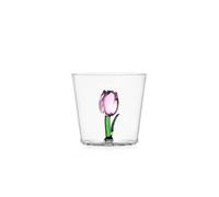 Ichendorf Milano Tumbler Tulipano Rosa, collection botanique, 30 cl, verre borosilicate, fait à la main