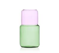 Ichendorf Milano Vase Rose/Vert | Collection Revolve | D13 x H25 cm | Verre Borosilicate | Fait à la Main
