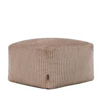 Icon Amara Cord Pouf en Mousse, Marron Moka, Pouf avec garnissage Inclus, Repose-Pieds, Chambre, Salon, Meuble de Salon