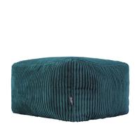 Icon Amara Velours Côtelé Tabouret, Pouf avec Remplissage, Teal | Fabriqué en Europe, Pouf Poire, Pouf Repose Pieds, Tissu en Velours Côtelé Doux, Tabouret Pouf pour Chambre et Salon