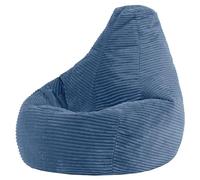 Icon Dalton Enfant Pouf Velours Côtelé avec Remplissage, Bleu | Fabriqué en Europe, Pouf Enfant, Pouf Poire, Tissu en Velours Côtelé Doux, Confortable Fauteuil Enfant pour Salon et Chambre