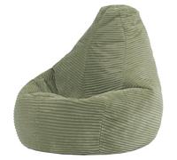 Icon Dalton Enfant Pouf Velours Côtelé avec Remplissage, Vert | Fabriqué en Europe, Pouf Enfant, Pouf Poire, Tissu en Velours Côtelé Doux, Confortable Fauteuil Enfant pour Salon et Chambre