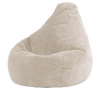 Icon Dalton Pouf Enfant, Velours Côtelé, pour Poire avec Remplissage, Chaise Enfant, Fauteuil Chambre, Meuble Chambre, Meuble Salon, Beige