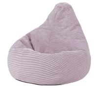 Icon Dalton Pouf Enfant, Velours Côtelé, pour Poire avec Remplissage, Chaise Enfant, Fauteuil Chambre, Meuble Chambre, Meuble Salon, Violet
