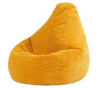 Icon Dalton Pouf Enfant, Velours Côtelé, pour Poire avec Remplissage, Chaise Enfant, Fauteuil Chambre, Meuble Chambre, Meuble Salon, Jaune