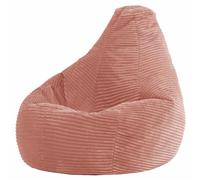 Icon Dalton Pouf Enfant, Velours Côtelé, pour Poire avec Remplissage, Chaise Enfant, Fauteuil Chambre, Meuble Chambre, Meuble Salon, Aube Rose
