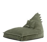 Icon Dex Dinosaure Pouf Enfant Velours Côtelé avec Remplissage, Vert | Fabriqué en Europe, Pouf Enfant, Pouf Poire, Tissu en Velours Côtelé Doux, Confortable Chaise Enfant pour Salon et Chambre