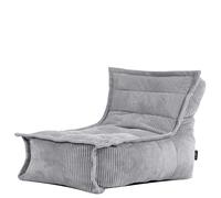 Icon Dolce Enfant Pouf Velours Côtelé avec Remplissage, Gris | Fabriqué en Europe, Pouf Enfant, Pouf Poire, Tissu en Velours Côtelé Doux, Confortable Chaise Enfant pour Salon et Chambre