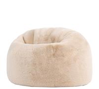 Icon Kingston Pouf Enfant, Pouf Poire avec Remplissage, Beige | Fabriqué en Europe, Pouf Enfant, Ronde Pouf, Tissu en Fausse Fourrure Douce, Fauteuil Salon Confortable pour Salon et Chambre