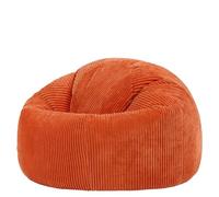 Icon Kingston Pouf Velours Côtelé, Pouf Poire avec Remplissage, Fauteuil Salon Confortable, Fauteuil Chambre, Meuble Salon, Decoration Chambre, Terre Cuite
