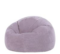 Icon Kingston Pouf Velours Côtelé, Pouf Poire avec Remplissage, Fauteuil Salon Confortable, Fauteuil Chambre, Meuble Salon, Decoration Chambre, Violet
