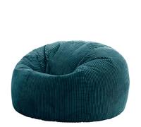 Icon Kingston Pouf Velours Côtelé, Pouf Poire avec Remplissage, Fauteuil Salon Confortable, Fauteuil Chambre, Meuble Salon, Decoration Chambre, Vert Sarcelle