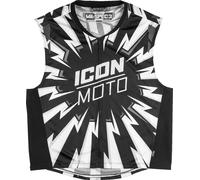 Icon Mil-Spec 3, gilet de signalisation S/M Noir/Blanc Noir/Blanc