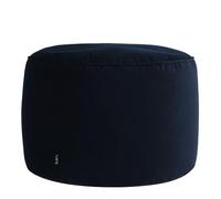 Icon Milano Tabouret Velours, Pouf Repose Pieds avec Remplissage, Bleu | Fabriqué en Europe, Grand Pouf Rond, Pouf Poire, Tissu de Velours en Peluche, Tabouret Pouf pour Salon et Chambre