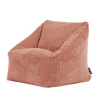 Icon Natalia Pouf Enfant, Velours Côtelé, pour Poire avec Remplissage, Chaise Enfant, Fauteuil Chambre, Meuble Chambre, Meuble Salon, Aube Rose