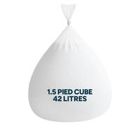 Icon Remplissage Pouf, 1.5 Pieds Cubes, 42 litres, Blanc, Billes Polystyrène pour Remplissage Pouf, Perles en EPS Rembourrage, Fabriqué en Europe