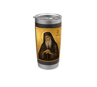 Icône orthodoxe de Saint Joseph l'Hésychaste Gobelet isotherme en acier inoxydable double paroi