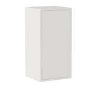 Iconico Home QBE Cube Mural 1 étagère, avec Porte Ouverture à Pression, Blanc