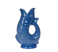 Iconique Bleu Azur Carafe Poisson Grand | 23 cm 750Ml Glug Jug | Design emblématique Vase Poisson | Disponible Dans Une Large Gamme De Couleurs Et En Deux Formats 1,4 L et 750 ml