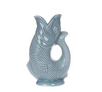 Iconique Bleu Gris Carafe Poisson Grand | 23 cm 750Ml Glug Jug | Design emblématique Vase Poisson | Disponible Dans Une Large Gamme De Couleurs Et En Deux Formats 1,4 L et 750 ml