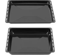 ICQN 455 x 375 mm Set de 2 plaques à pâtisserie, 30 et 60 mm de profondeur supplémentaire, Convient pour Bosch, Siemens, Neff, Constructa, Flavel, Émaillé, Lèchefrite, 45,5 x 37,5 cm