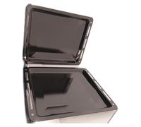 ICQN 460 x 370 x 30 mm Set de plaques à pâtisserie, Convient pour Bosch Neff Constructa, 2 pièces de lèchefrite émaillée pour four, Résistant aux rayures & inoxydable, 46 x 37 cm
