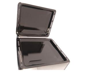 ICQN 460 x 370 x 30 mm Set de plaques à pâtisserie, Convient pour Bosch Neff Constructa, 2 pièces de lèchefrite émaillée pour four, Résistant aux rayures & inoxydable, 46 x 37 cm