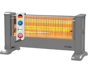 ICQN Chauffage infrarouge sur pied, Pour des pièces jusqu'à 10m², 900 W, IP20, Chauffage électrique, 135 centimètres de câble, Chauffage radiant pour le bureau ou la maison, Infrarotheize
