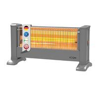 ICQN Chauffage infrarouge sur pied - Pour pièces jusqu'à 10 m² - 900 W - IP20 - Câble de 135 cm - Chauffage infrarouge pour bureau ou maison - Argenté