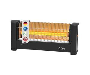 ICQN IQ.0900.APW Radiateur infrarouge sur pied pour pièces jusqu'à 9 m² 900 W IP20 Chauffage électrique 1,35 m Câble chauffant pour bureau ou maison Chauffage infrarouge