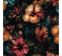 ICYEHAO Papier Peint Fleurs Noir,44 x 600cm Papier Adhesif Rose Fleur Papier Peint Vert Feuille Botanique Papier Autocollant pour Meuble,Chambre,Salon,Salle de Bain,Toilette